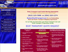 Tablet Screenshot of boatandyachttransport.com